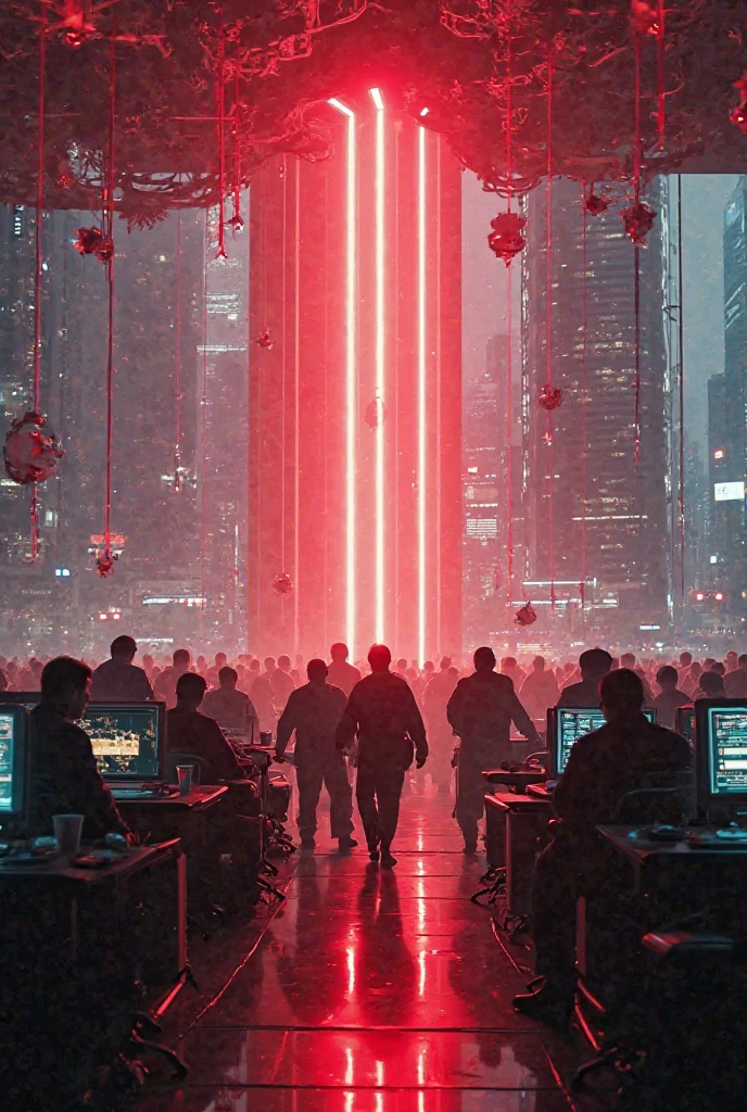 In the high tech government, technological {x} in 2060, a red alarm goes off in a room.. In hyperrealistic 4k movie version