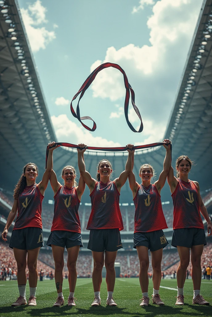 Olympic athletes win a gold medal
