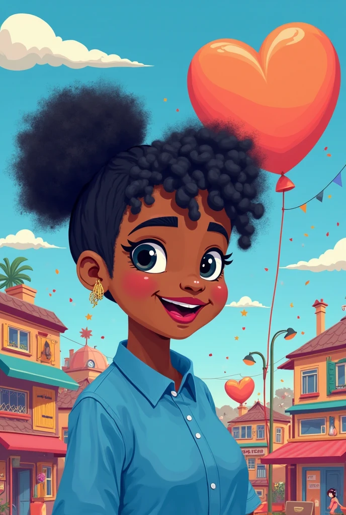 Bella's Voice
Page 1:
What do you use your voice for? Did you hear about the girl who changed everything with her voice?

Illustration 1 Description: Bella, an African American  with 2 afro puff ponytail, stands in a vibrant town square. She looks at the reader with a curious and inviting expression. The town square is lively, filled with colorful buildings, bustling market stalls, and diverse people. The sky is clear and blue, with fluffy white clouds. Bella in father hand .

