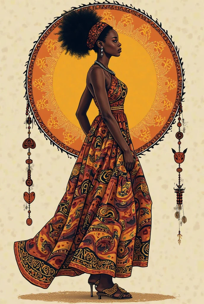 "Art africa official party, beautiful and aesthetic, black woman, masterpiece, beautiful detailed Eyes, Perfect eyes , Liam Wong, 1 brunette girl, (((red hair))), (((African))), bare shoulders,Super detailed eyes, African culture, short skirt, sexy, navel, very detailed,(highly detailed skin: 1.2), shiny skin, oily skin, wet skin, African city in the background, colorful party,Masterpiece, best quality, ultra high-resolution detailed illustration with a focus on portrait. Artlist_Milli-Liter, watercolor style, ink style, sketch style,Primary works,(its distinctive appearance and personality shining through: 1.1) , ( a snapshot capturing the ethereal allure of the black woman within the enchanting forest:1.1)),Arte Oficial, Beautiful and Aesthetic, 512 mil, Juju,silky hair, shiny hair, small waist, extremely beautiful, skin texture, dark skin tone, extremely defined body, athletic body. Wearing well detailed and refined chest and shorts. She is seated on a majestic and exquisite throne with precious stones, gold and silver detailed throne, red cushioned throne. Extremely detailed image.perfect_hands, hand-painted lines, Edge line, ink mark, Pencil line, vivid colors. Detailed depiction of girls wearing frilled clothes and featuring beautifully detailed skin."Juju