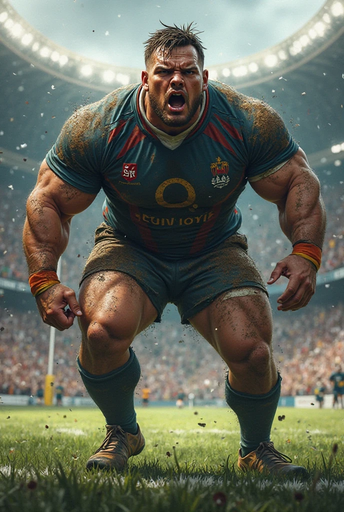 Kratos killing sausage and banana on a football field