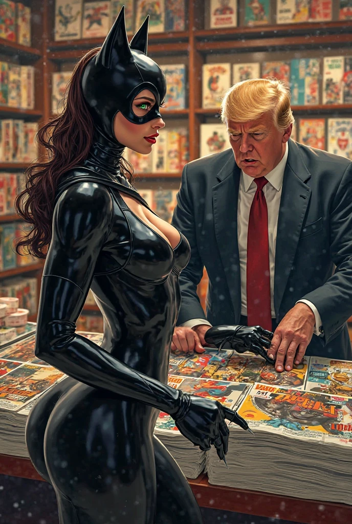 Bayonetta 3 shaking hands with Donald Trump