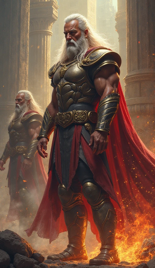On the left side of the scene, we find young David, a handsome-looking man with an aura of independence on his face. He is wearing light armor, befitting his agility, and holds his base firmly, a symbol of his prowess and skill with weapons. Surrounding him is his small but brave army, made up of loyal and right men.
On the opposite side of the battlefield stands the imposing figure of Goliath, a fearsome and formidable giant. Its height is frightening, and its body is covered in heavy armor, gleaming in the sunlight. He carries a huge spear, whose gleaming tip intimidates even the bravest warriors. Around him, his vast army dons the clothes of war, showing their allegiance to this mighty adversary.
The contrast between David, with his beauty and bravery, and Goliath, with his imposing stature and intimidating armor, creates an atmosphere of tension and challenge on the battlefield. It's an epic battle between the small and the giant, courage and fear, trust and doubt.
While David's army is prepared for the challenge they face, their expressions reflect unwavering trust in their leader and in God's hands. Goliath and his army, on the other hand, convey a mixture of superiority and arrogance, confident in their physical strength and vassal weaponry.
The scene is ready to unfold in a stunning clash between David and Goliath, symbolizing the struggle between courage and oppression, faith and adversity. --auto