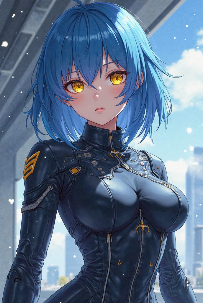 Esdeath - Akame Ga Kil, Esdeath, mlitary uniform, short hair, cleavage, (Perfect figure: 1.1),  Choker, Full body photo, crowdedstreets, (Very detailed CG 8k wallpaper), (Extremely delicate and beautiful), (masutepiece), (Best Quality: 1.0), (超A high resolution :1.0) , Beautiful lighting, Perfect Lightning, skirt pull, Realistic Shadows, [hight resolution], Detailed skin, ultra-detailliert, A hyper-realistic, Ultra-fine clothing texture, Ultra Fine Makeup, ahoge, ecchi,