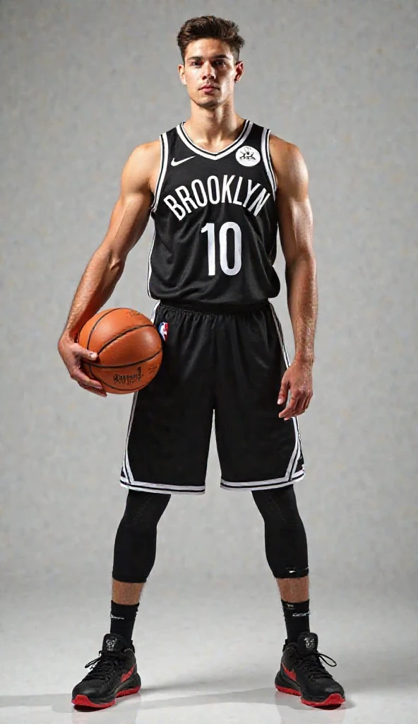 "Make a picture of James Harden holding the Clippers jersey in his hand ( that the last name of the shirt is LUIYI and the number of the shirt is 21
