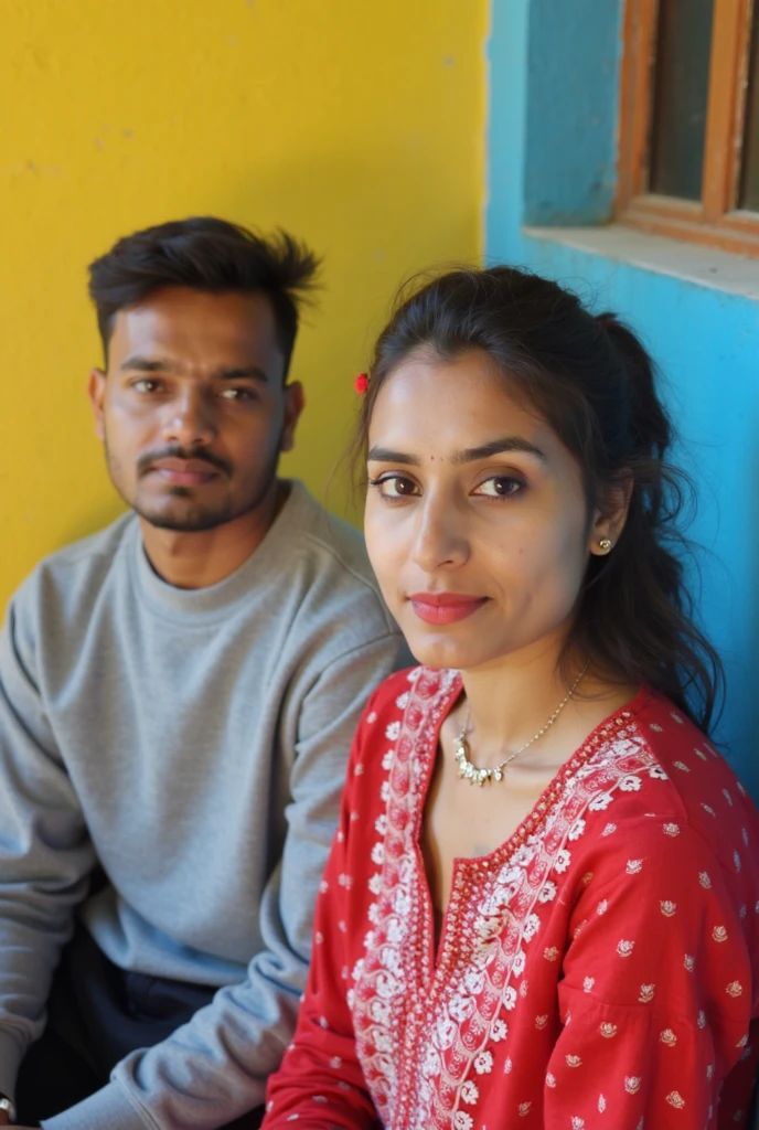 there is a indian man and woman that are posing for a picture, realistic portrait photo, photoshoped, face retouched, photo realistic portrait, background removed, realistic studio portrait, realistic portrait, detailed portrait, portait photo profile picture, photoshopped, hyper-detailed portrait, portrait of two people, retouched in photoshop, detailed color portrait, portrait picture, full protrait