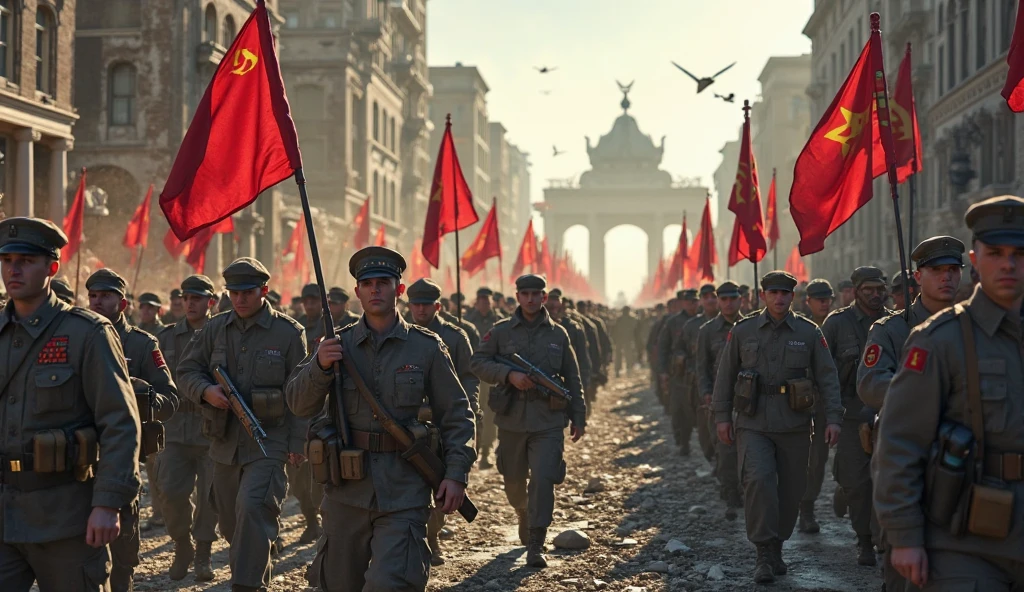 Create an image of the Italian fascism march on Rome