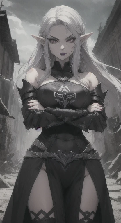 Undead, Pale skin, living corpse, Holy virgin, sacred armor, Zelda, decaying zombie, glaring at viewer, scars,