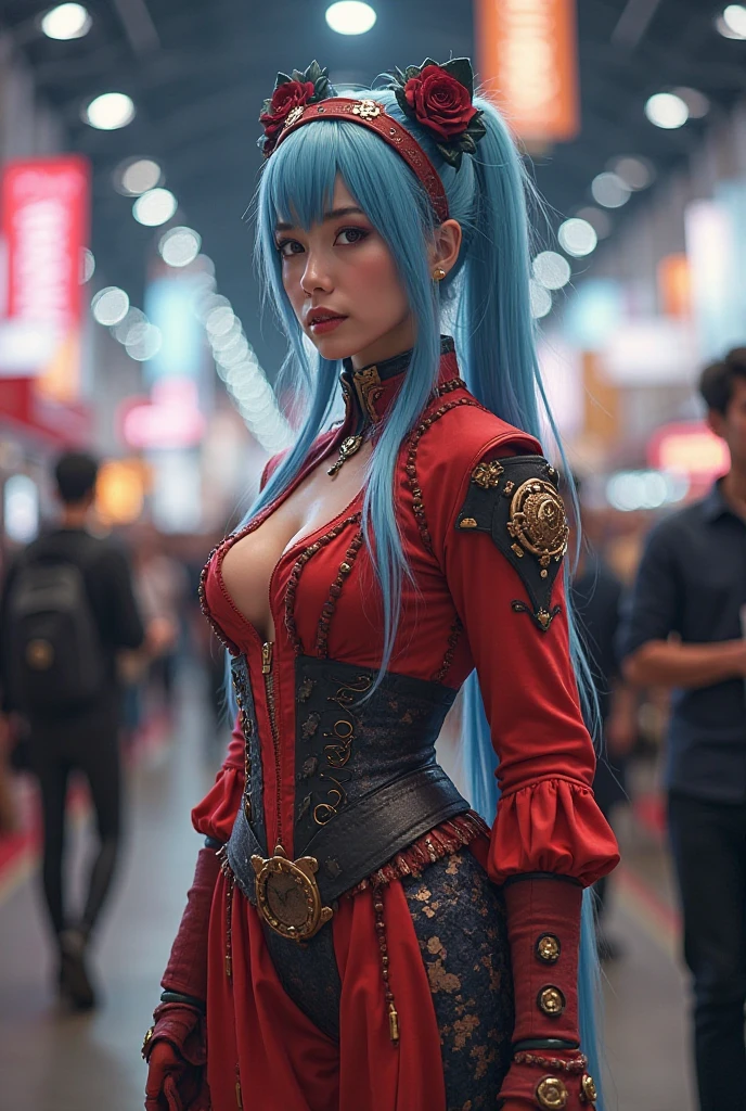 Highly detailed RAW color Photo, of (1 Polish girl, 50s hairdo), toned physique, (elegant, beautiful face), (retrofuturism), mechanical, gears, (detailed skin), (oil:0.6), (tesla coil:0.4), (Nixie tube:0.8), (highly detailed, hyperdetailed, intricate), (bloom:0.4), soft lighting, (side lighting:0.8), 8k, shadow casting, full body, open pose, zoom out, photographed on a Leica 10772 M-P, 85mm macro lens, F/8 aperture, film still, (Student, sexy), long hair, red hair, fashionable cloth, y2k, (detailed bedroom) ,nsfw, (cool), (extremely detailed face) (very detailed and expressive eyes), ((crouching)) finely detailed small breasts finely detailed small nipple finely detailed, sexy round ass, beautiful long legs, (Hanfu) revealing clothes, breasts out, looking at viewer outdoor day, ((mechanical parts))