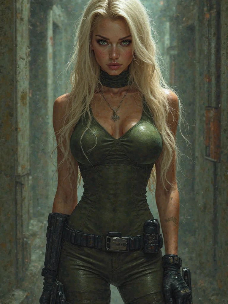 Thai Idol Mature Woman Blonde wavy hair with bangs Her large breasts were pressed against、Cleavage is exposed. Black eyeshadow Smokey Makeup Dirty makeup ((Bright red plump lips)) ((ネオン輝くcyber punkな街)) ((Green khaki enamel military uniform tight mini skirt)) ((Ultra-shiny metallic black patent leather knee-high boots)) Tight mini skirt garter belt masterpiece 8k cyber punk Electric Punk Urban Battlefield Female Generals ((Bright red plump lips)) Duck mouth gravure Sit with your legs apart training instructor (Attacked by a large number of tentacles and tied up.) Being teased by tentacles Tentacles groping the whole body