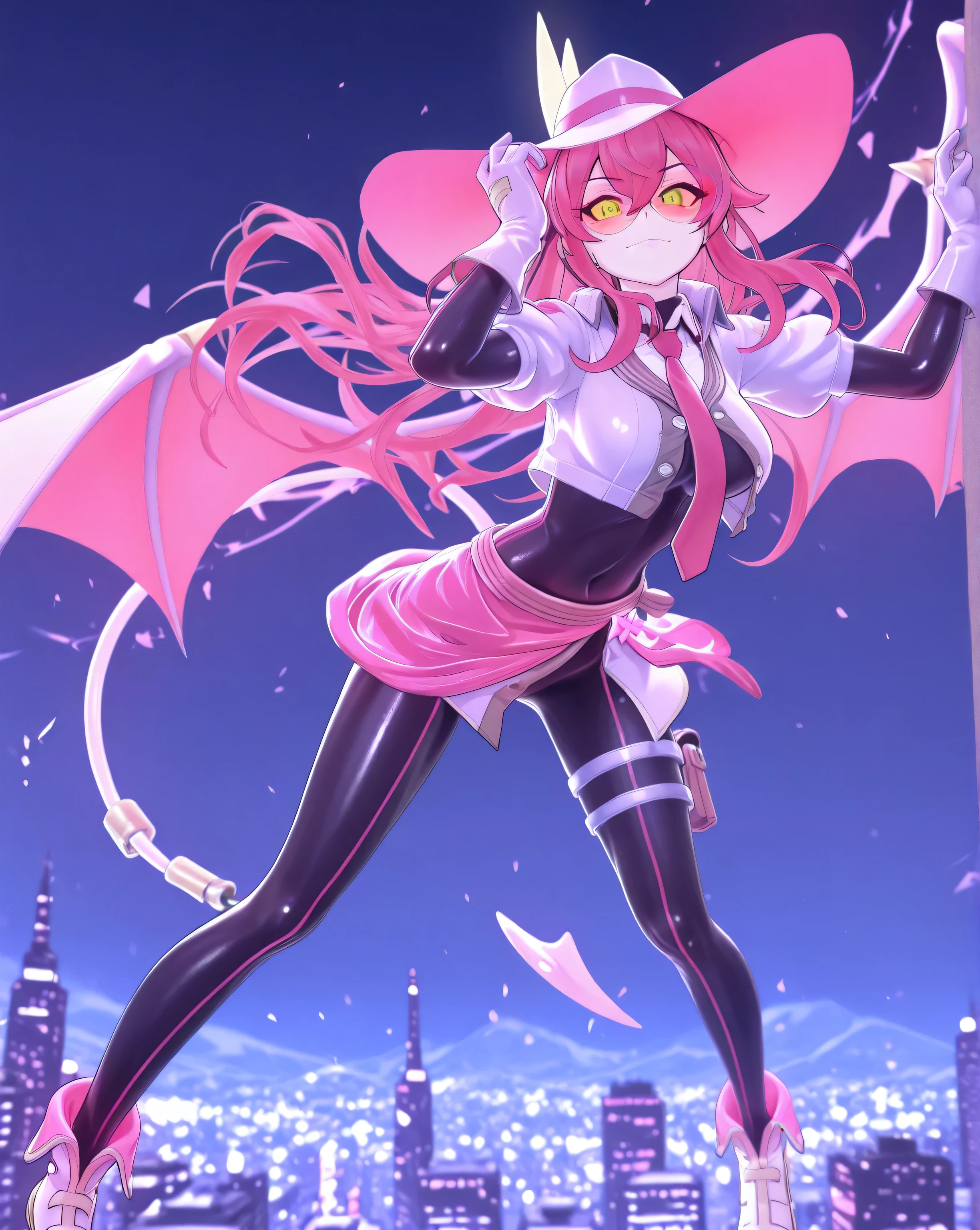3dmm,Masterpiece,best quality, evil twin ki sikil:1.0, evil twin ki sikil outfit:1.0, black nylon bodystocking, anime 3D art style, silky clothes, bright colors,highly detailed,expressive facial features,dynamic pose,4k resolution,Arnold rendering masterpiece, very detailed picture,