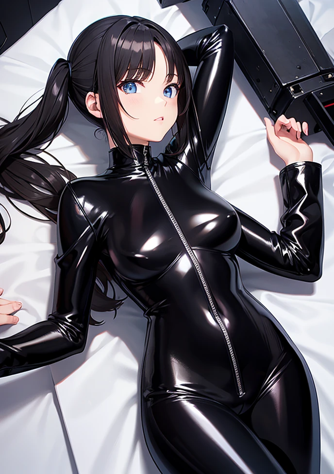 Super detailed, Explicit, Beautiful body, Beautiful Nose, Beautiful character design, Perfect Eyes, Perfect Face, Ultra-high resolution, 4K, Beautiful feet, Perfect Legs, Nice hands, Perfect hands, masterpiece, Highest quality, Very detailed, figure, Absurd, Perfect Anatomy, Street Fighter, Doll Suit, Shadaloo Doll, Doll Suit, Expressionless, Hollow Eyes, View your viewers, Red gloves, emotionless, black latex, corruption, Mind control, Female Fighter, whole body, Hypnosisにかかった, Unfortunate trance, whole body suit, ribbed bodysuit, Arms at your sides, follow, Perfect female body, extremely glossy latex, Hypnosis, Hypno Lola, Hollow Eyes, Mind control装置, Pauses, Obedient_Pause, slave, Lying down straight, Lying down, Lying down at attention, Have, tie, belt, latex, ribbed bodysuit, Knee socks, garter belt, Combat Stance, Extend your right arm from your shoulder、Nipples are visible、Well defined nipples,Crotch bite、Puffy nipples、 Thigh-high boots, Black Pantyhose, (((Pixel Perfect, Perfect in every detail))), alone, One girl, hair ornaments, Long Hair, Black Hair, Hair Ribbon, Yellow Eyes, scarecrow, Girls' Frontline, Big Tits, Mature Woman、Married Woman、((Plump body:1.3)),Very huge nipples,Open Leg、Perfectly balanced body、((tears:1)),Very angry face