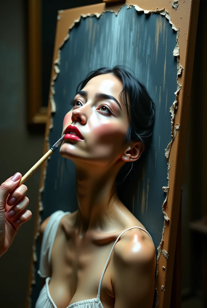 Art stage with portrait image size