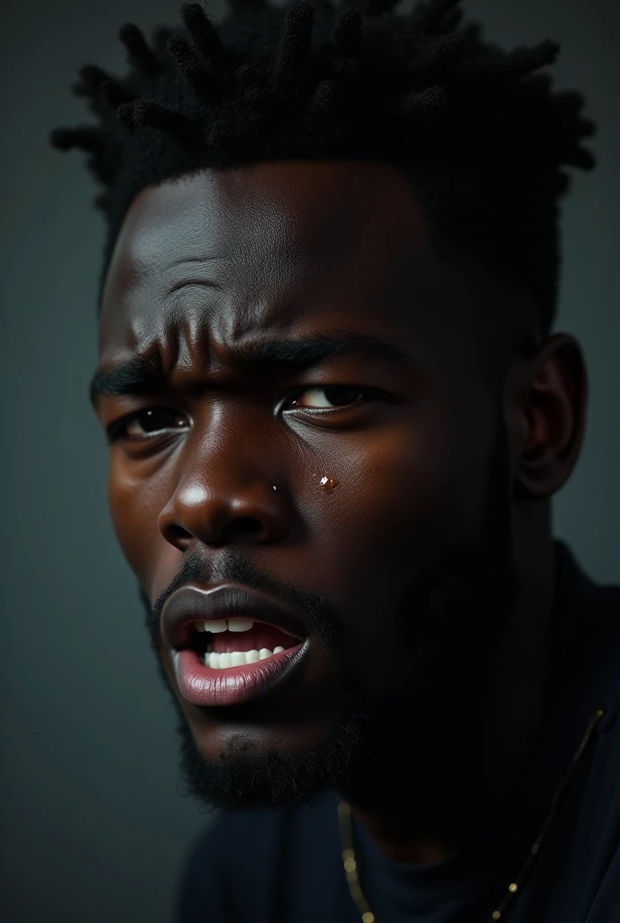 The fear of a black man who cries - SeaArt AI