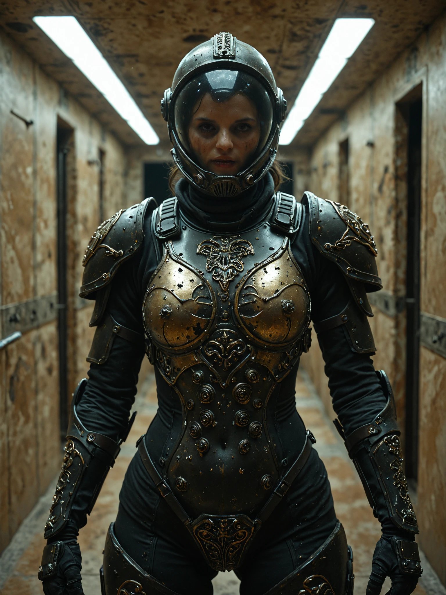 (best quality,highres,masterpiece:1.2), ultra-detailed, (realistic:1.37), haven trooper, 1girl, solo, helmet, explicit, exposing genitals, looking at the viewer, intense gaze, confident expression, dynamic pose, glowing eyes, sleek design, futuristic feel, sci-fi, vibrant colors, sharp highlights, atmospheric lighting, flaccid penis, hyper sized cock, horse penis, sexy stance, faceless, explicit, NSFW, bodysuit, red eyes, male, armor, gloves, breasts, exposing penis, penis hanging down, thick penis, bodysuit, collar, latex