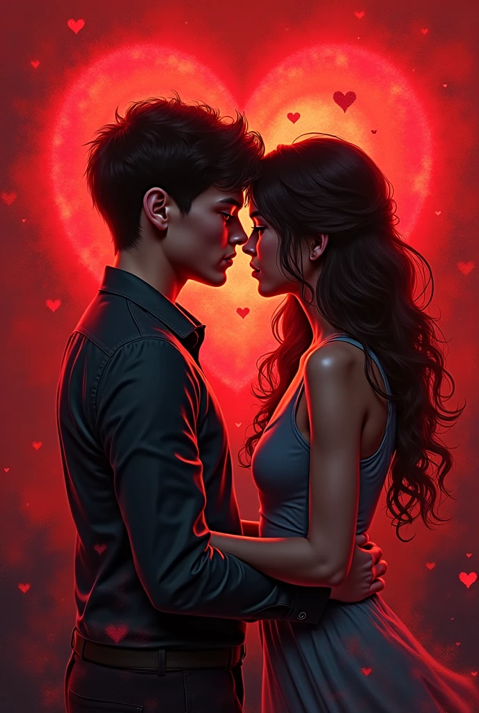 (Man giving woman huge glowing red heart),(There is a beautiful eye in the red heart:1.3)(Clear anatomy,A heart glowing red beats in the center of the picture.:0.85),(A man and a woman hugging each other face to face,Sharing a huge heart),Black light art,sharp focus,Toned muscles,Background human upper body muscles, fantasy,Reality,cartoon,3d rendering,James Jean (James Jean) super fine, Eighth Route Walker, Behavioral Contest Winners, vanity, trumpet, modern, 超Reality主义