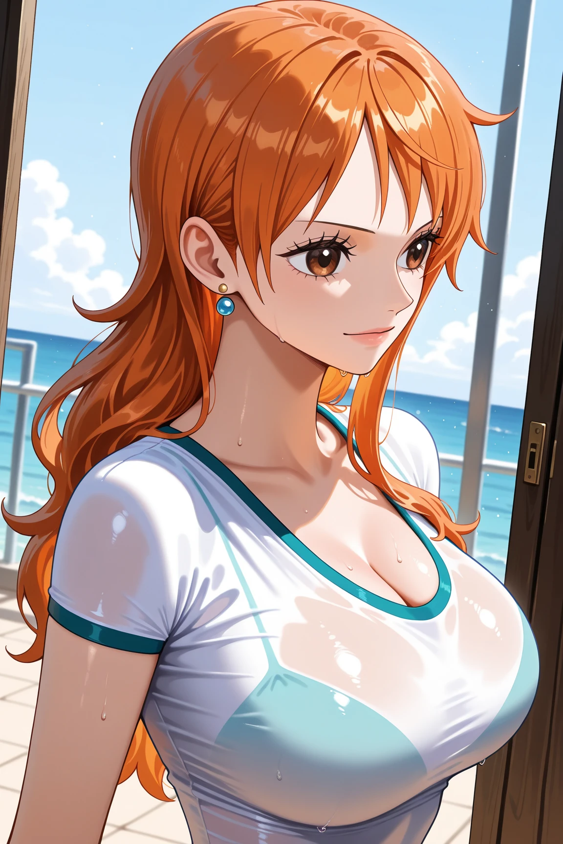 masterpiece,bestquality,1girl, looking at viewer, sky