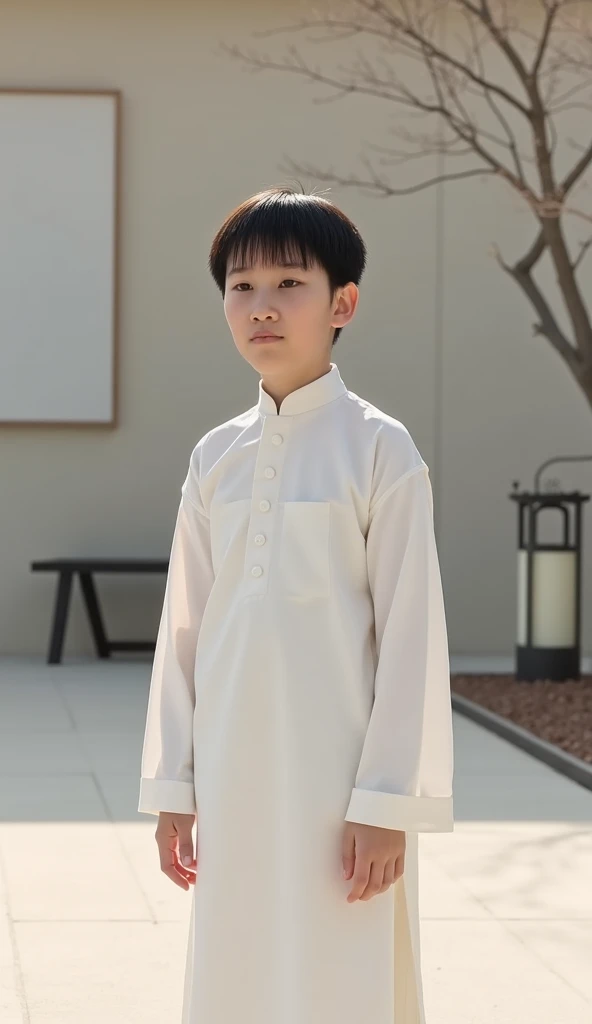 In the small garden of the temple,An innocent and cute three-year-old bald monk,Wear a neat yellow cassock,Sit quietly in the middle of the courtyard。His tiny hands were folded,A smile on his face,The round cheeks are full of innocence,Bright eyes, gaze like a torch,It seems to be able to hit people's hearts through the lens。