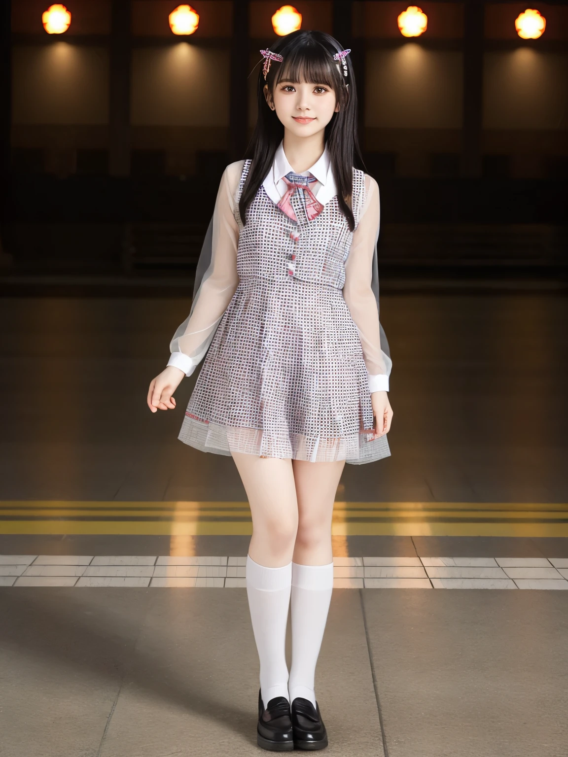 最high quality, 8K, masterpiece: 1.3, Ultra HD, high quality, 最high quality, High resolution, realism)) 、slender、slenderだがアスリートのような細マッチョ、I don't want my head to disappear from the screen.、Wear accessories on your wrist、Wearing red nail polish、I have a peticure、aerial perspective((atmospheric perspective))、smile((smiley))、background blur((depth of field)、Sleeveless Hourglass Dress((hourglass dress))wear、Wear stiletto heels、crystal earrings((crystal earrings))、chest pocket、Next to the big fountain in the old town square、fold your arms、tie hair((tied hair))