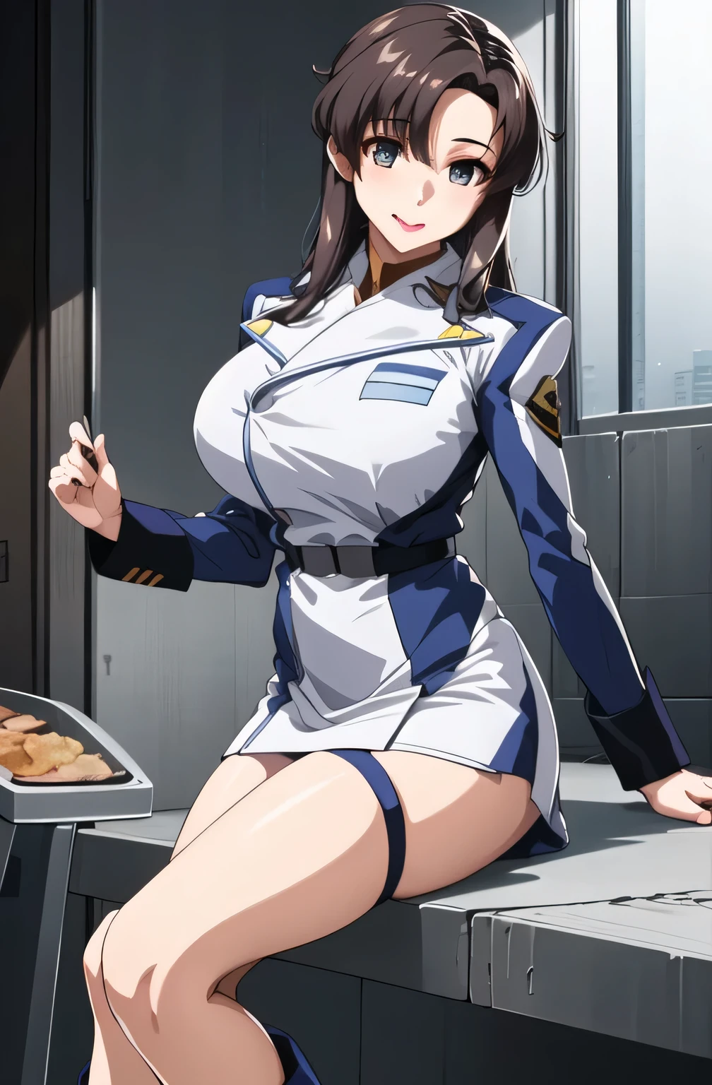 If possible, please wear white long boots up to the thigh ,can you draw too big GER,((wearing thigh-length boots, please )),Can you draw thigh-length boots,I want to see my nipples through my skin when wet,(face more delicately),perfect balance and uniform 8K wallpaper, knee-high boots,Big breasts are delicate {X} Big breasts are delicate,Open the legs and see the blue panties,wet 、I want to see through her skin,,garter belt, 2-high stockings , face more delicately,I want to draw expressions even more delicately on a 40-year-old adult woman,, If you spread your legs apart, you can see blue panties, , office lady uniform,Please draw the length of the skirt even shorter, and draw the facial expression more delicately,The skin on the jacket is hidden by the uniform,That's enough for me,draw an expression on the face even more delicately, simple background , perfect balance and uniform 8K wallpaper breasts,Big breasts but a slim waist,
military uniform, military, jacket, blue and white uniform ,draw a shorter micro skirt, my whole body,
Front hair,Tea color_hair, length_hair,red 目,lipstick,Compensate,
1 Girl, I want to draw expressions even more delicately on a 40-year-old adult woman,, young woman ,beautiful Finger,beautiful length legs,beautiful body,beautiful Nose,beautiful character design, Completely, perfect face,expressive eyes, paint too big breasts with 8K wallpaper , Full light,colorful, bright _Front _face_illumination, white skin,
(masterpiece:1.0),(Highest_quality:1.0), , 8k, High image quality, High image quality, absurd:1.2, Kodak Portra 400 , Film Grain , I'm modeling with legs spread out、I'm sleeping on a private beach。、Front hairのあるモデル 、against a blurry background, Bokeh:1.2, lens flare , ( vibrant_color:1.2), Please draw the length of the professional camera ,
(beautiful,huge_men's white needs:1.4), (beautiful_face:1.5),(Narrow _ waist ),