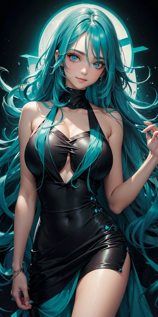 Close-up of a woman with colorful hair and necklace, anime girl with cosmic hair, Rossdraws' soft vitality, Guvez style artwork, fantasy art style, colorful]", vibrant fantasy style, Rossdraws cartoon full of vitality, cosmic and colorful, Guweiz, colorful digital fantasy art, stunning art style, beautiful anime style, full body lighting, skin brightening, sexy expression