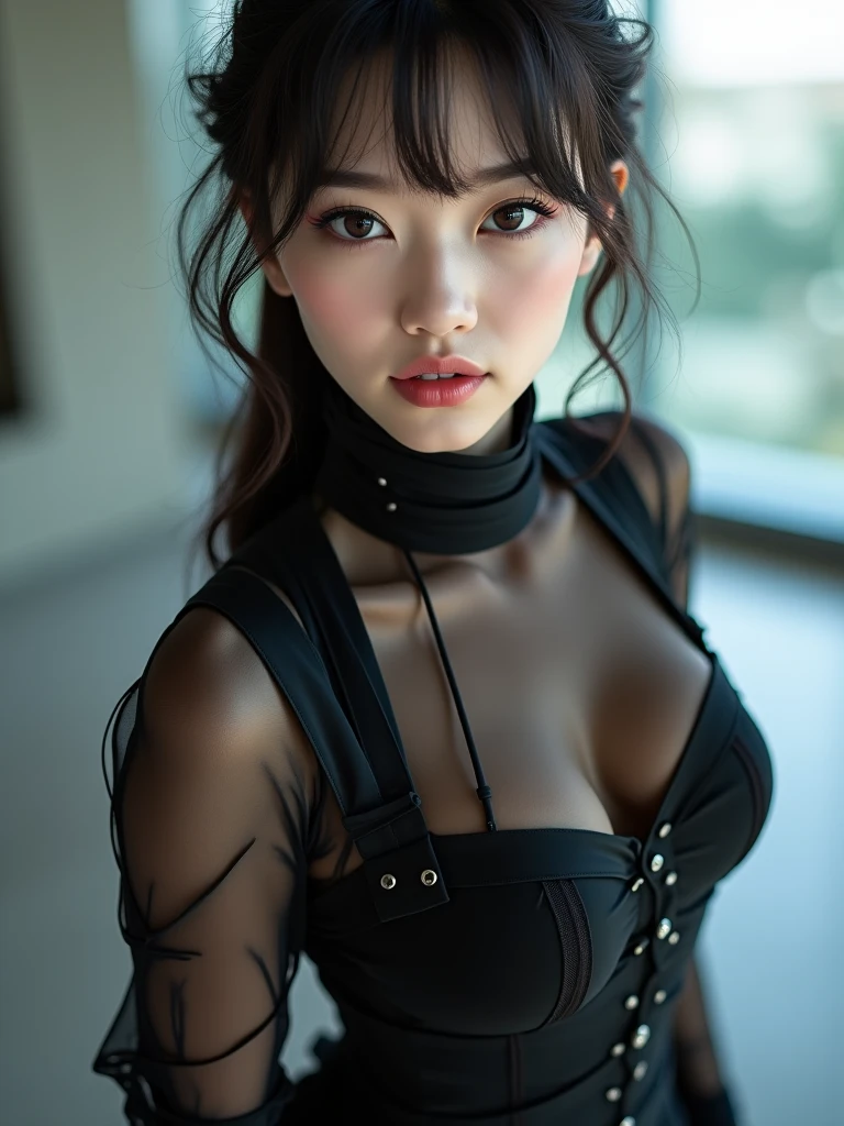 fashion photography, portrait,A see-through blouse