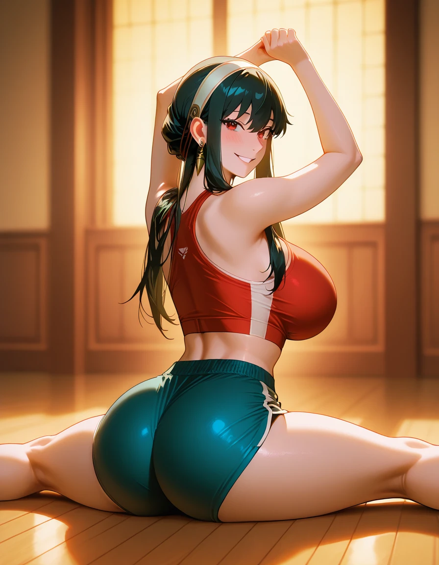 sexy cute beautiful Riley Reid as sexy volleyball player smiling, ((((huge ASS)))), (((slim thick))), (((skinny))), ((((ultra-detailed)))), (((photorealistic))), 8k, (green eyes), (cat eye make up), (curvy accentuated booty)