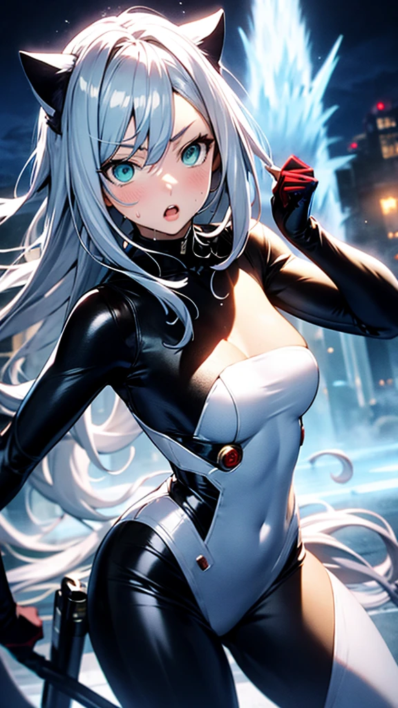 Bunny costume、Lady、Gray Hair、Red Eye、Reverse Bunny