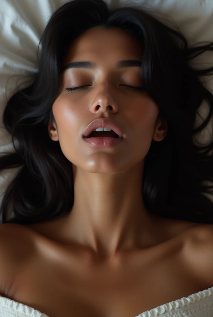 (nsfw:1.5)((Victoria's Secret)), (((bronceado profundo)), 2 hermosas mujeres, grande, ropa de club, con tacones y gafas de sol, ((todo el cuerpo: 2.0)))), peinado al azar, ((perfect body line)), (acostado en la cama), ((Disparo desde arriba))