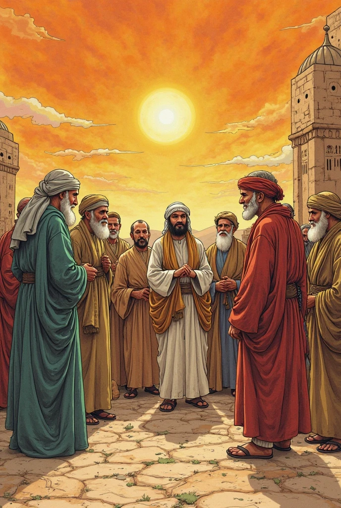 If we had even a little knowledge and experience, we would never worship our neighbor and comrade. Picture in east arabian style.