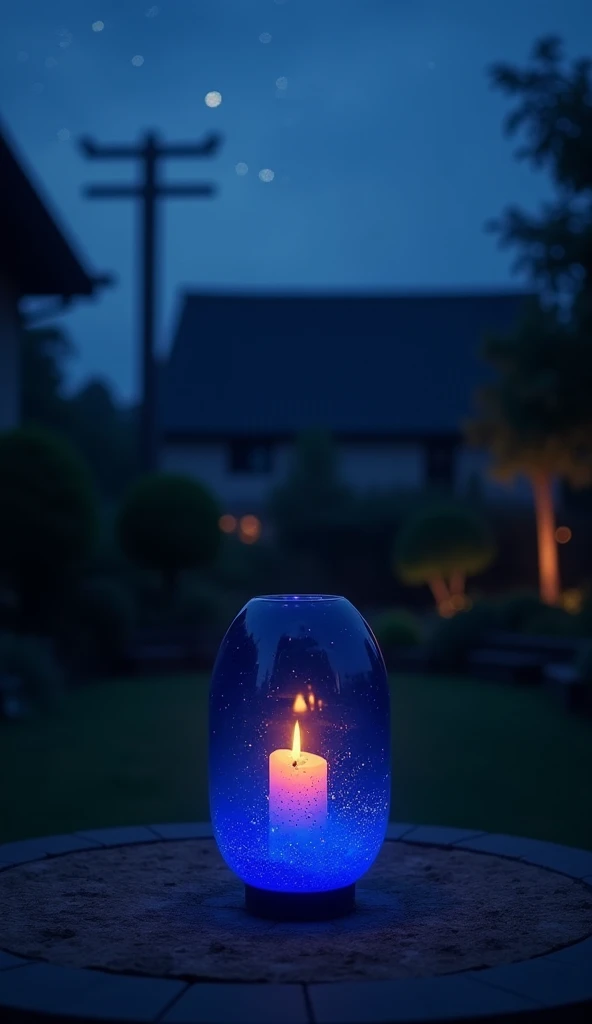 Anchocon pallet decoration with light blue lights for a Christian event
