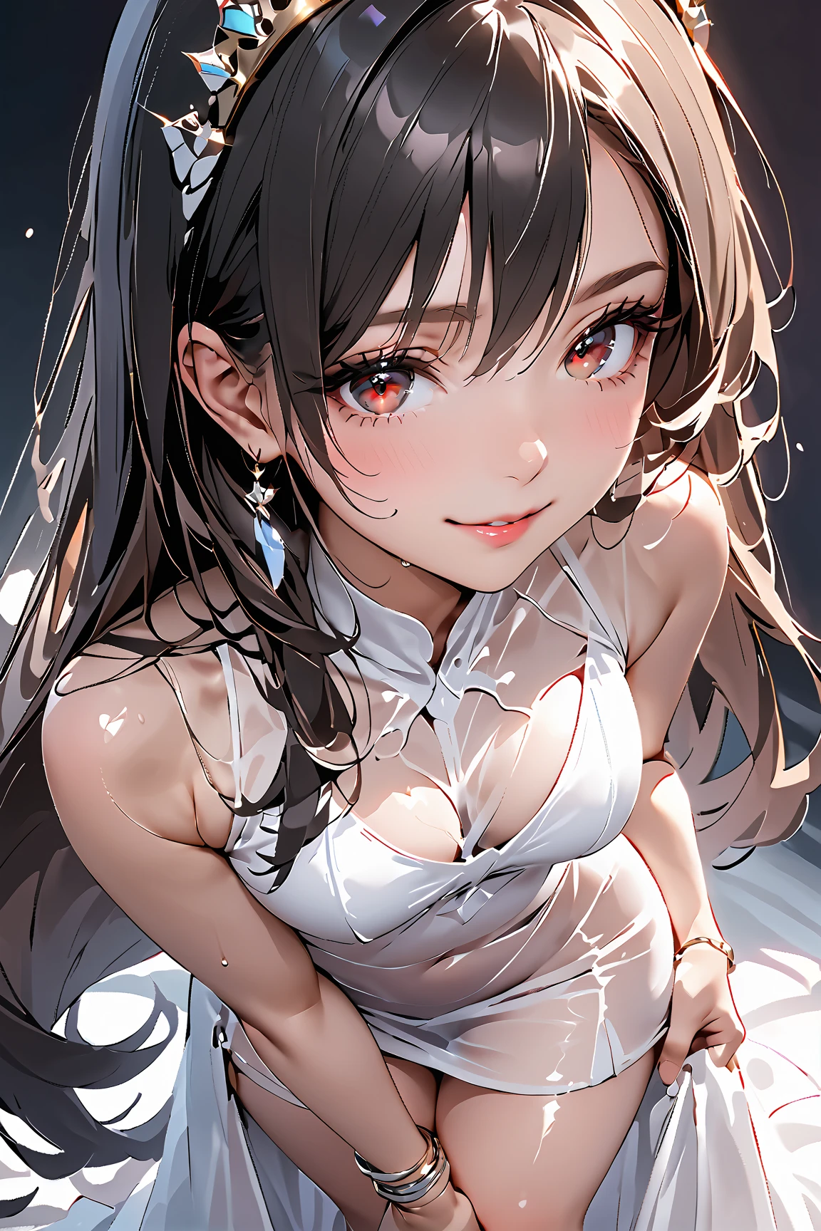 (Masterpiece, Top Quality, Top Quality, Official Art, Colorful Work, Portrait), Girl, Chibi, (White Breath: 1.5), (Happiness: 1.3), Garden, Snow, Particulate Fluorescent Luminescent Group, Cute, ( white breath: 1.5)