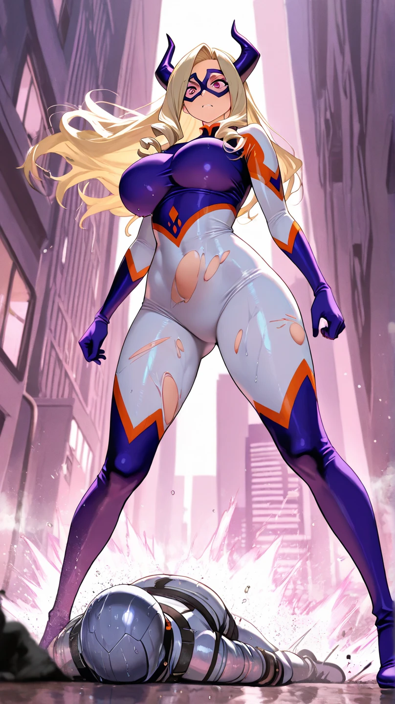 ultra realistic 8k cg, masterpiece, ((ultra detailed background, intricate detail, highly detailed, fine details best quality, hyperdetailed face)), gigantic breasts ,beautiful lighting, absurdres, BoaHancockV2, 1girl, solo, blonde hair, long hair, jewelry, closed mouth, ), (Spider-gwen costume, curvy, shiny clothes), blue eyes, complex detailed background, outside, standing on top of buildings at night), ((cowboy shot)), curvy, (gigantic breasts: 1.1), seductive smile, cowboy shot, curvy ass, gigantic breast, bubble butt