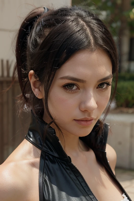 (whole body:1) of a young woman, elegant casual, hacker server room, detailed face, ((cold facial expression)), (smooth fur, short and thin with fringes:1.2), ultra detailed photography, (photorealistic), (intricate details:1),(Masterpiece :1), (Best Quality:1), ultra high resolution, (detailed eyes), (detailed facial features), HDR, 8K resolution, (Lens flare:0.5), light from far behind, (SMILE, happiness)