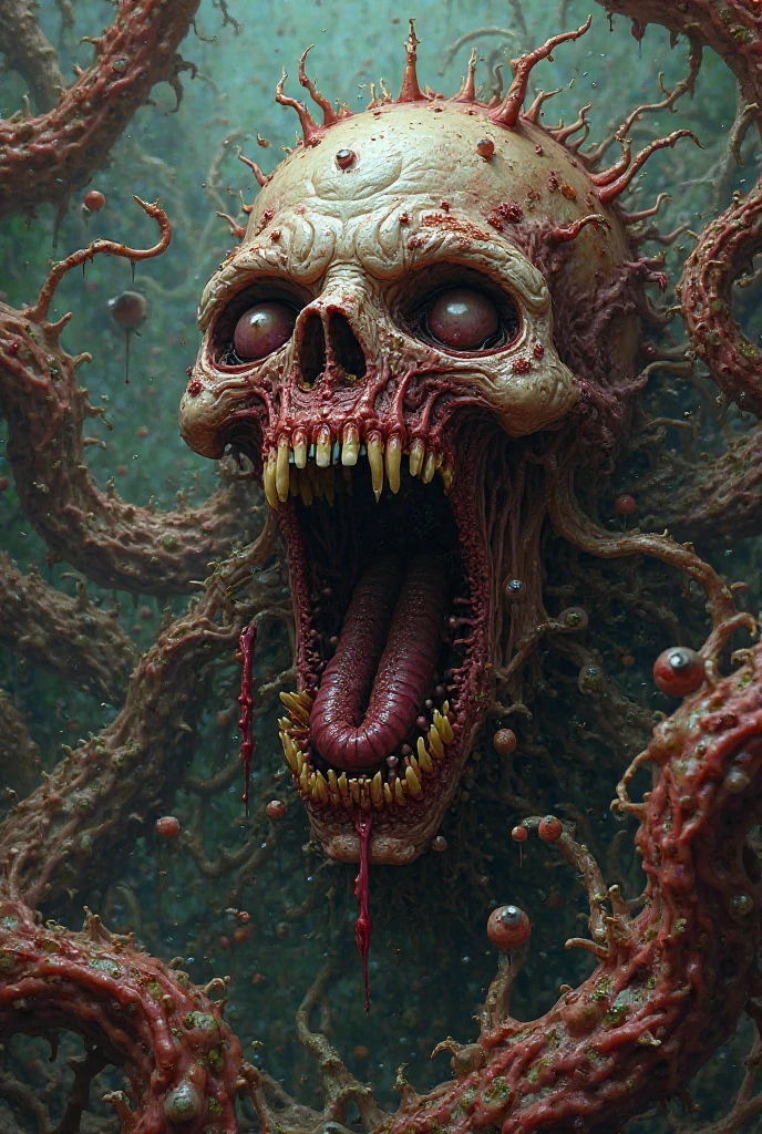(midnight:1.5), Japan, (room in the dark:1.5), (dirty battered refrigerator full of many human faces and long black hair:1.5), (dirty apartment room in hell with Japanese garbage and flesh and blood:1.5), (dark and hard to see vision:1.5), grotesque, (super scary :1.5), Japanese Horror, Horror Science Fiction, Ultra Realistic, Cinematic, Dark Ambient, Ominous Atmosphere, Graphic, Masterpiece
