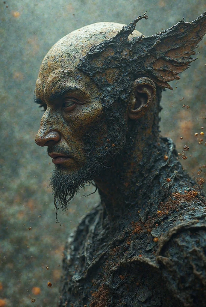 (masterpiece, photorealistic:1.4, extremely intricate:1.3), (photon mapping, radiosity, physically based rendering, ultra resolution, hyper-realistic, photorealistic:1.4, hyper-realistic, 8K), portrait gaunt male, (((starving 40 year old, gray skinned drow elf, burlap cape, gray long hair topknot ponytail, (((face tattoos, tattoo:1.2)), full body)))), outdoors, intense sunlight, ((far away burning destroyed apocalyptic medieval village, professional photograph, dynamic pose)), sharp focus, dramatic, award winning, cinematic