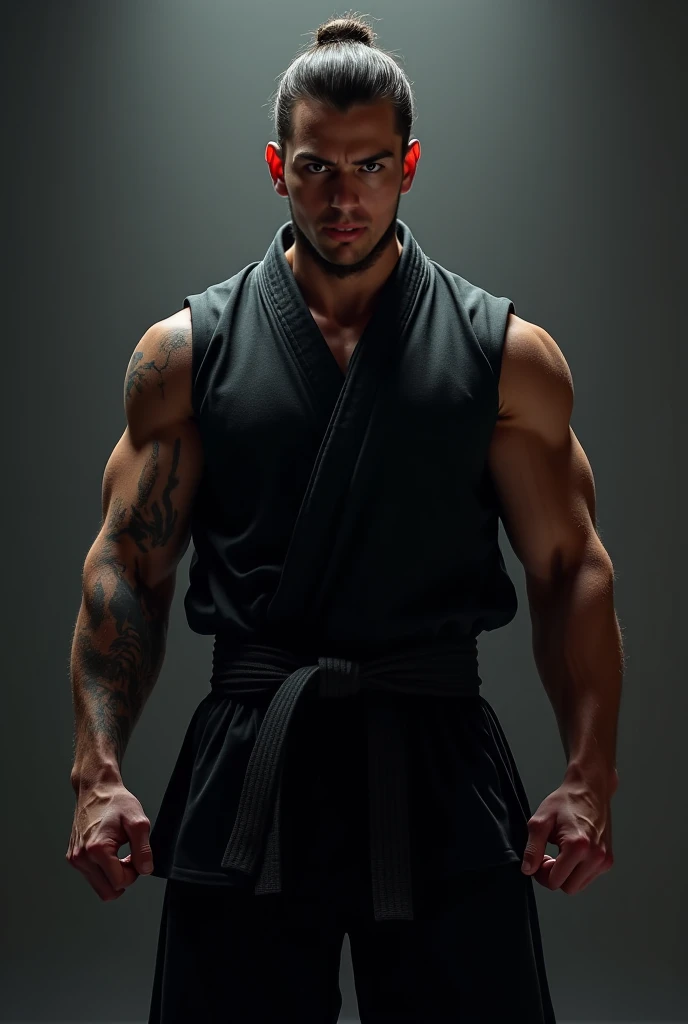 Describe a young Indonesian male with fair skin, slightly chubby, standing at 170cm tall, in a photo studio with an aesthetic wall backdrop, facing away from the camera, wearing clothes., Full boxing pants with boxing gloves and boxing robe. Realistic photo, 8k, HDR