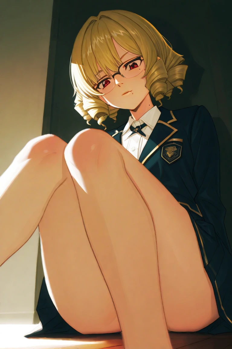 <lora:Mira_Yamana_v2:1>,Mira_Yamana,
masterpiece,best quality,1girl,solo,nice hand,good hand,
blonde hair,sitting,spread legs,pink panties,sitting on floor,thighs,school uniform,embrassed,open mouth,