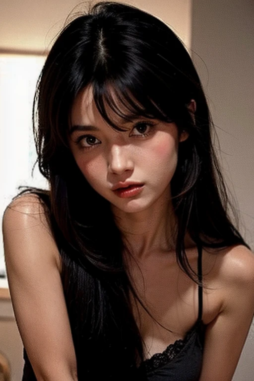 8K, Top Quality, Intricate Details, Ultra Detail, Ultra High Resolution, Masterpiece, close up shot, face shot, close up shot, shot from behind, ((close up shot, face shot, close up shot, portrait, face shot, passport shot, very close up shot, )) (()), (Looking back), (full body: 1.1), Slender, Smile, smirk, (Makeup: 0.4), ,(( bangs, blue eyes, blue hair, bangs, , )), (Fluffy Eyes: 1.21), (()), 1girl, solo, 1 girl, (()), close up shot, , ((tall)), (((fit body))), (((slim face))), sharp face, ((walking pose)) ,(detailed face), sharp face, small lips, smirk, smile ,(( ass , butt cheek,)) ,, ,
((, , wind blow hair, )), , ((naked, nude, )), detailed face, detailed breast, large breast, huge breast, detailed ass , detail nipples ,, Narrow Waist, Skinny, tall , 190 cm tall, Muscular, Navel, Exposed Abdomen, Pointed Chest,, Beautiful girl with accentuated slender abs: 1.4, Six Pack Abs: 1.4, , Perfect Body, detail legs, (( dark background)), black background,