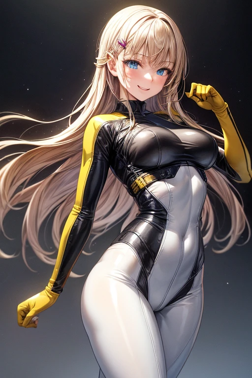 top-quality、supreme1People Girls,hightquality,A detailed face、A detailed eye、Detailed nose、Detailed mouth、 Beautiful expression, ((masuter piece)), ((High resolution)), ((Best Quality)), detail, (cum faced、Excited face.Very happy,), ((Skin shiny with sweat))、(Black Hi-Leg Rubber Suit:1.4)、 girl with, a blond, (Half Twin Tail)、sit down and open legs:1.3、fair white skin:1.3、、Smaller chest, cinmatic lighting, perfectly shaded,(((Western Pavilion))), Realistic lighting with shades,Reflecting the whole body