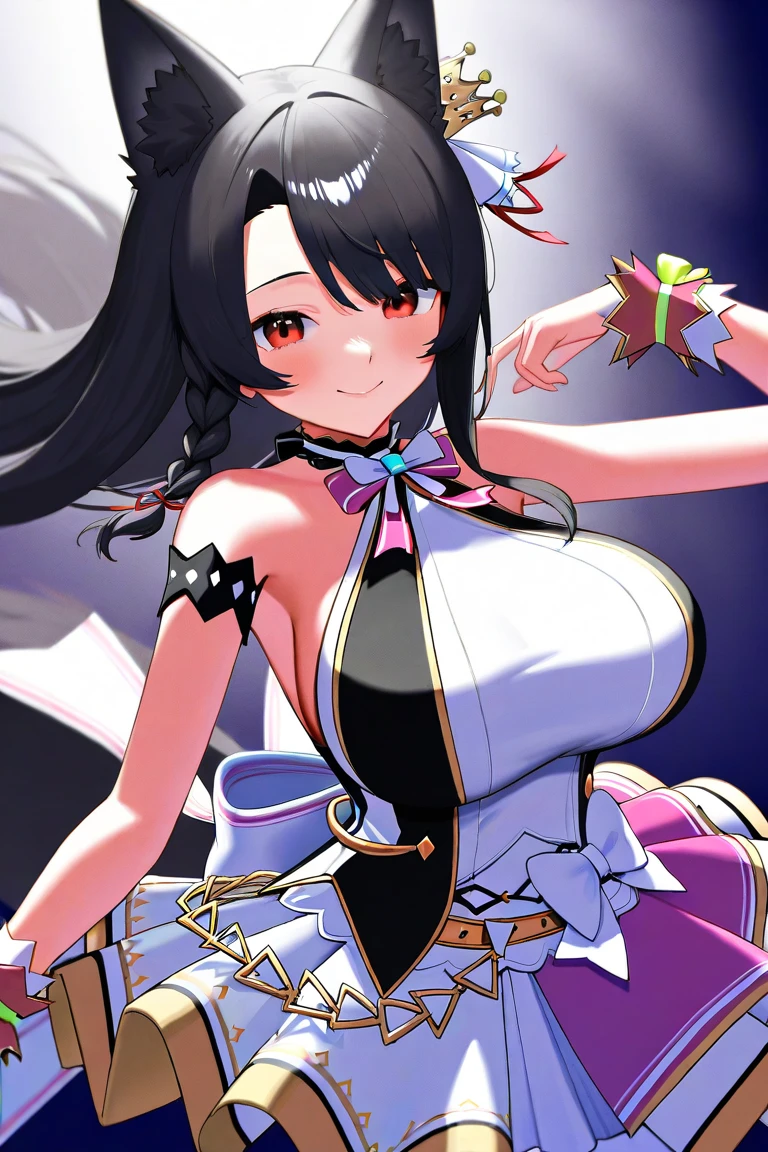 (masterpiece、Highest quality、Highest quality、Official Art、Beautiful and beautiful:1.2)、(One girl:1.3)Hatsune Miku、Twin tails,Beautiful breasts, Katsushika Hokusai,In this super spectacular scene illustration，I enjoyed the fascinating sights，Various scenarios from the multiverse merge。With this intoxicating look，I see the mysterious Circe dancer，（The Circe Dancer&#39;s appearance incorporates Tiflin、Elf、Fairy、Angels and many other magical fantasy races：9.99），she（The whole body appears in long-distance shots：9.99）Half naked，sheは優雅だ，Dancing on the water。sheのダンスの魔法はsheの衣装を変え続けます，Blend in with the beauty of your surroundings，Adds unpredictable charm to the whole scene。Circe Dancer's Dance Intoxicates，sheの虹色のマントは空飛ぶじゅうたんのようにsheの後ろにひらひらと舞いました。This cape comes in a variety of styles、Color from small parts of materials and styles，The trailing tail is long and beautiful。sheの踊る軌跡は、Accompanied by the effect of neon lights and magic star glare，Blend in with your surroundings，Creates an atmosphere that stimulates the senses。Circe Dancer、Has a very tall figure and exploding curves，sheの体の特徴は魅惑的なセクシーさに満ちています。sheの外見には以下が含まれます:：（The wide silhouette of the K cup size creates an oversized teardrop-shaped bust：9.99）、（Narrowed sternum, waist, and abdomen：6.66）、Attractive face、（Huge Khajiran Eyes：99.99）、compensate、Thin neck、Beautiful clavicle、Thin arms、（Ergonomic and physiologically normal elegant hand：9.99）、Thin waist and abdomen、Round ass and long slim legs，Introducing attractive curves and lines。Using Midjourney&#39;s Advanced Brush Tools、Color palettes and texture packs，We are the faces of Circe Dancers、skin、The costume and rainbow cape have complex textures，While increasing realism（Add the outline of her extra-large breasts again、Inflate the chest：9.99）and、Jushuo teardrop chest soft elastic oil making，sheはまた、The costume and cape are a blend of various materials，Show different styles，Evening Dresses to Princess Dresses、To Tulle，（Creativity and fashion：6.66），It also makes the whole sce