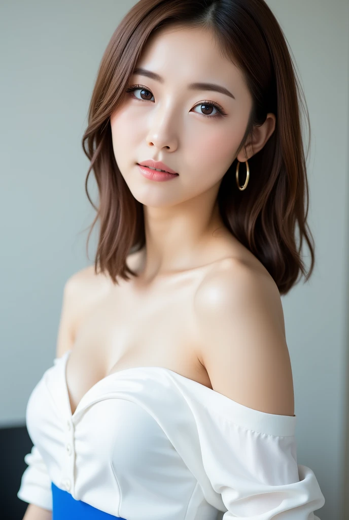 nsfw, 8K Raw photograph, best qualtiy, tmasterpiece, 超高分辨率, filmgrain, cinematic ligh, 1girl, looking at viewert, Natural skin texture, Realistic Eyes and Face Details, full pouty lips, lipsticks, (putting makeup on), Red Eyeshadow, Short fluffy hair,By bangs, messy hair, ssmile, Keep one's mouth shut, beautifullegs, Tall women, being thin, slim_legs, 独奏,Large breasts,, posing on a, Superskirt,White wedding dress,Veil,Beautiful natural location, Location of flowers around, (detailedbackground), vague background, bblurry, halter, tartan, ,, brown hair, bangle, Eau, By bangs, , jewely, parted lip, cparted lips, From the side Side, , depth of fields