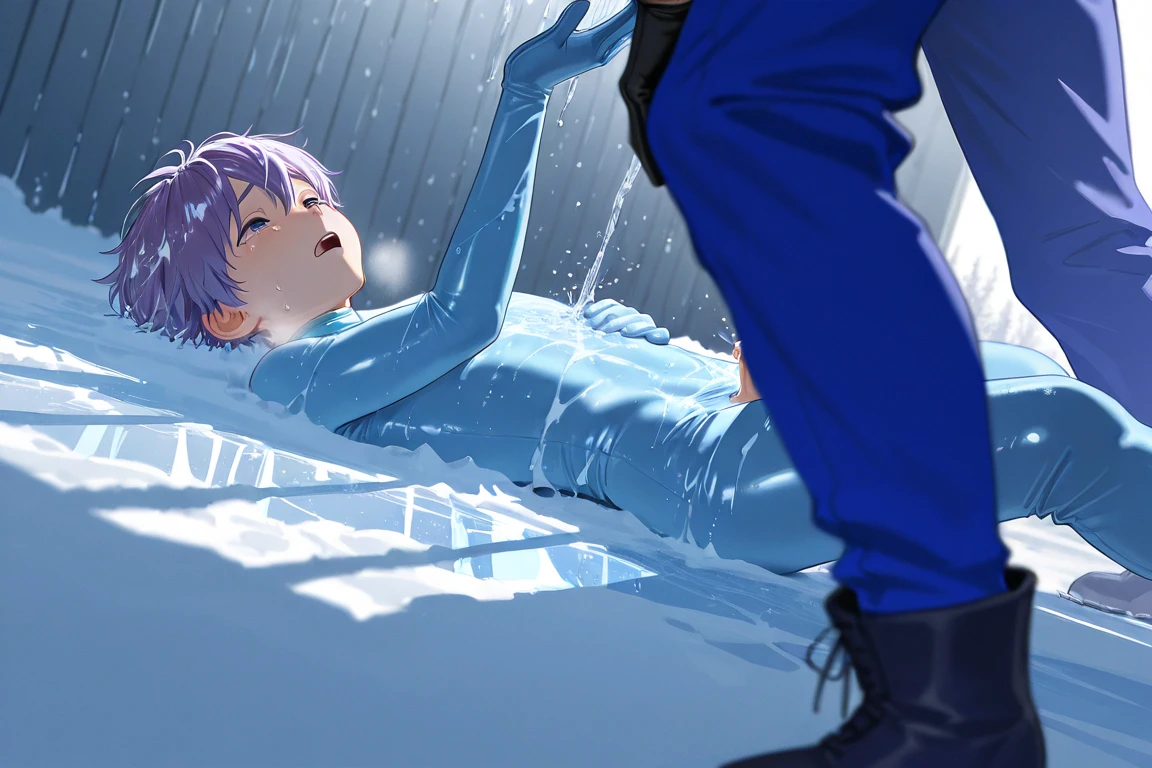 nsfw,(((masterpiece))), (((best quality))),((masterpiece:1.5)), (best high quality), (ultra high res), (ultra highly detailed), (8k:1.3),anime colored,perfect hands, perfect fingers, perfect legs,1woman,solo,idolmaster, (anastasia),(15yo,beautiful girl,cute girl),(beautiful blue eyes),(beautiful silver hair), (((extra short hair))),(spiky hair), ((((mullet hairstyle)))),(wet hair), (wet skin),(vapor), (flat chest,midium breast), (expensive), ((spread leg)),(spread pussy 1.5),(love juice:1.2),(many sweat:1.5),(pubic silver hair:1.5),(bottomless:1.5),(high school blazer uniform:1.5),(open clothes),(wet clothes),(sitting),((reclinin)), ((((pool is filled with sludgy cum and urine, semen pool, the pool is filled with cum)))), (((multiple boys, peeing on a girl,multiple penises, gangbang, holding penis)),((ecstasy torogao, saliva trail, nose blush,one eye closed,out tongue)),cleavage of the breast,impatience,sway hair,happy,((smile:1.5)),(ahegao:1.3)(Nice touch),((cum on body:1.9)),(( cum on face:1.9)),((cum on hair:1.9),(Bukkake, cum in mouths:1.3),look at viewer,hands up,