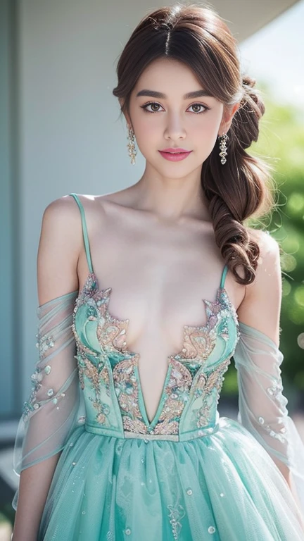 Beautiful black-haired woman with blue eyes, elegant and refined, fish, under sea,Highly detailed face, Detailed eyes, beautiful long eyelashes, complicated details, Award-winning digital art, movie light, Amazing color, realistic, 8k, Masterpiece、(Flowers hide her chest)、(A choker made of ivy)、(The entire body is covered in flowers)、(Bound by vines)、Super Real Photo、Illuminated from the left by strong light、((Flowers cover bare skin))、ponytail、(Bra made of flowers)、View from below、Highly detailed CG integration、Flowing Hair、Super long slit、Twin tails、Bun Hair、