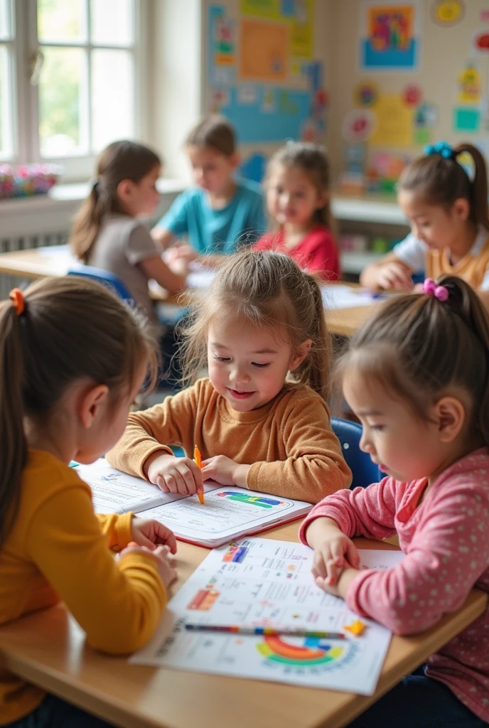 Developing cultural and intellectual skills, education according to the curricula prescribed for students , receiving information in the classroom, a close-up picture of a 2 swedish students wearing a pink uniforms sitting on a school desk, performing school assignments