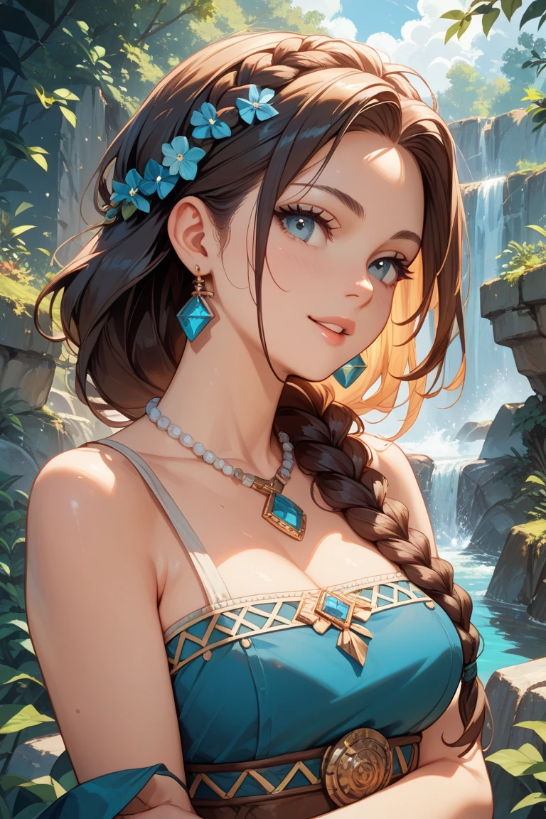 ((Realistic:1.5)),Ulzzang-6500:0.7,((Best quality)), ((Masterpiece)),((Detailed)),2girls,duo,{2 beautiful women}, (Upper body:1.3),Hug and touch each other, Tease your friend's waist, Breathless friends, Biting a friend's earlobe, crouched,super wide shot,Face focus, Long legs,Curvy, Barefoot,Wide hips, Thin legs, Oversized eyes,Long eyelashes, (Detailed face,beautidful eyes, detailedpupils,detailed clothes features, Clear background:1.3), (armlets, bangle:1.3), Mysterious ancient ruins, floresta exuberante, Deep canyon,bridge,River,cliff,Cloud,lakes,Rock music,Waterfalls, Flowers, Grass,grape trees,tree,bright detail,Sharp,Perfect compounding, Intricate, Sharp focus, Dramatic, sultry look, seductive