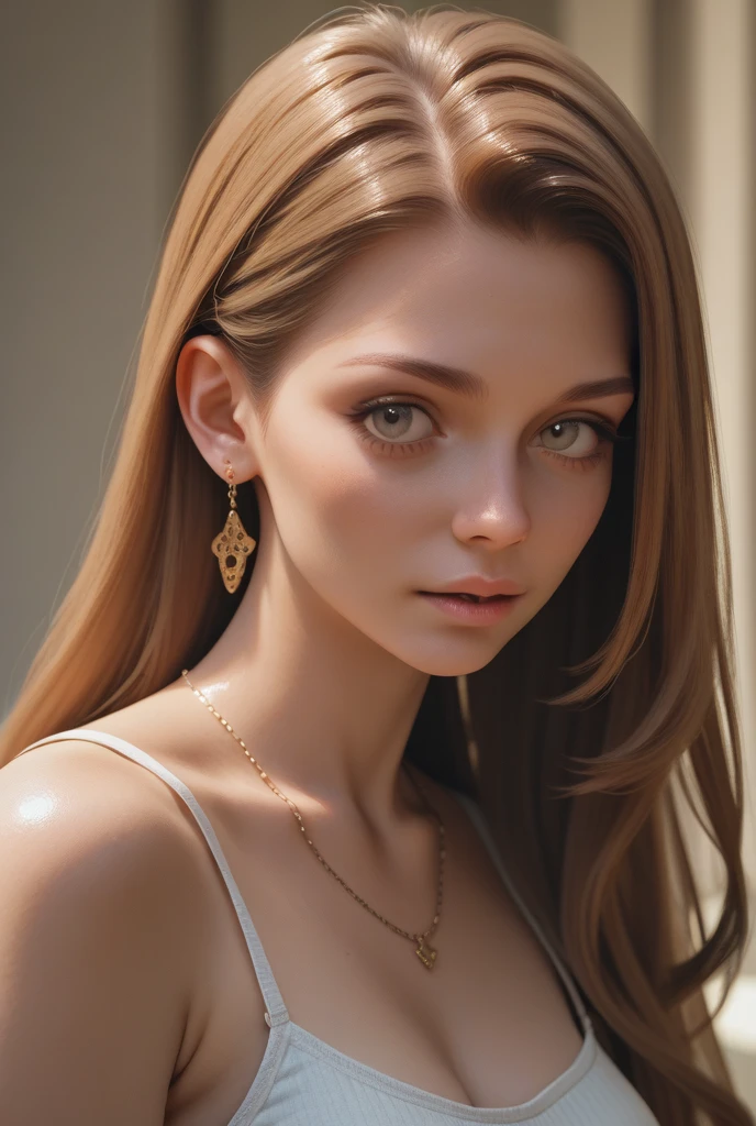 a close up of a woman with long hair and a necklace, gorgeous attractive face, attractive female face!!!, very very very beautifull face, attractive beautiful face, extremely beautiful face, very beautiful face, beautiful eyes and face, perfect face and eyes, feminine beautiful face, perfect face ), gorgeous face, beautiful face!!, beautiful shape of face and body, beautiful delicate face