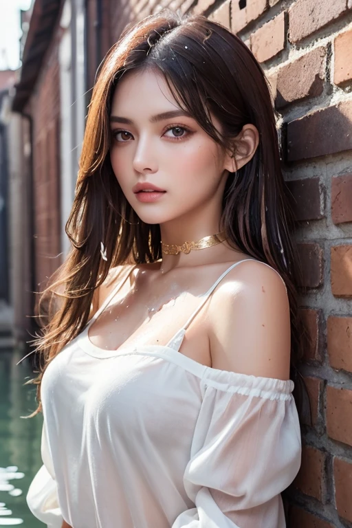 (((best quality))),1 female,slender face,(((arms behind))),(((cool beauty))),Black Hair,Brown Eyes,medium hair,straight hair,small breasts,looking at viewer,bed,25 years old,No pubic hair,Height: 160cm,(full body),blouse,Standing in a busy street at night,mini skirt,Rin々Funny face