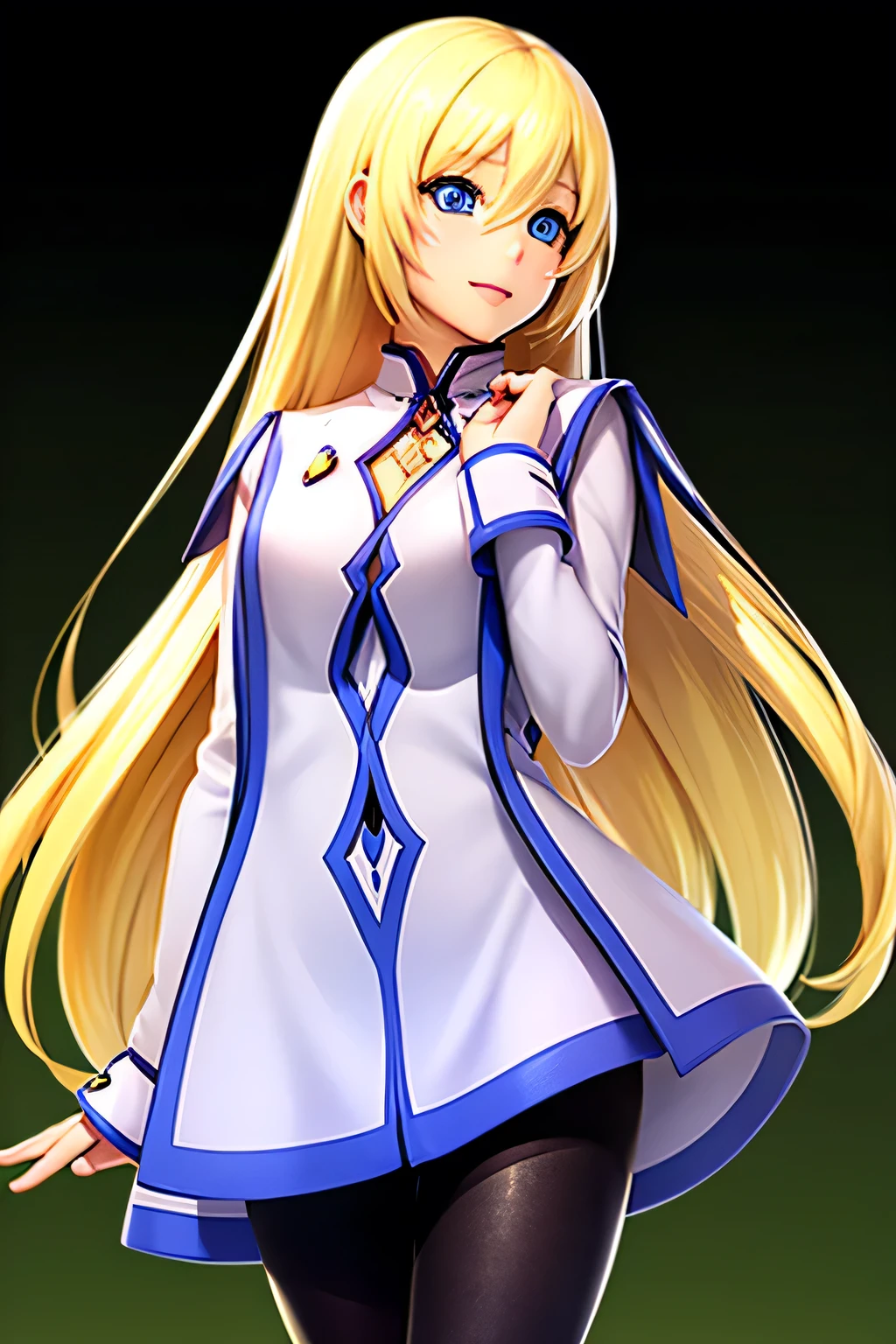 perfect anatomy Top Quality,highest resolution from vagina,(((Dress with metallic luster Shiny Black Tights shiny blonde hair blue eyes girl))) TALES OF SYMPHONIA Collet Brunel