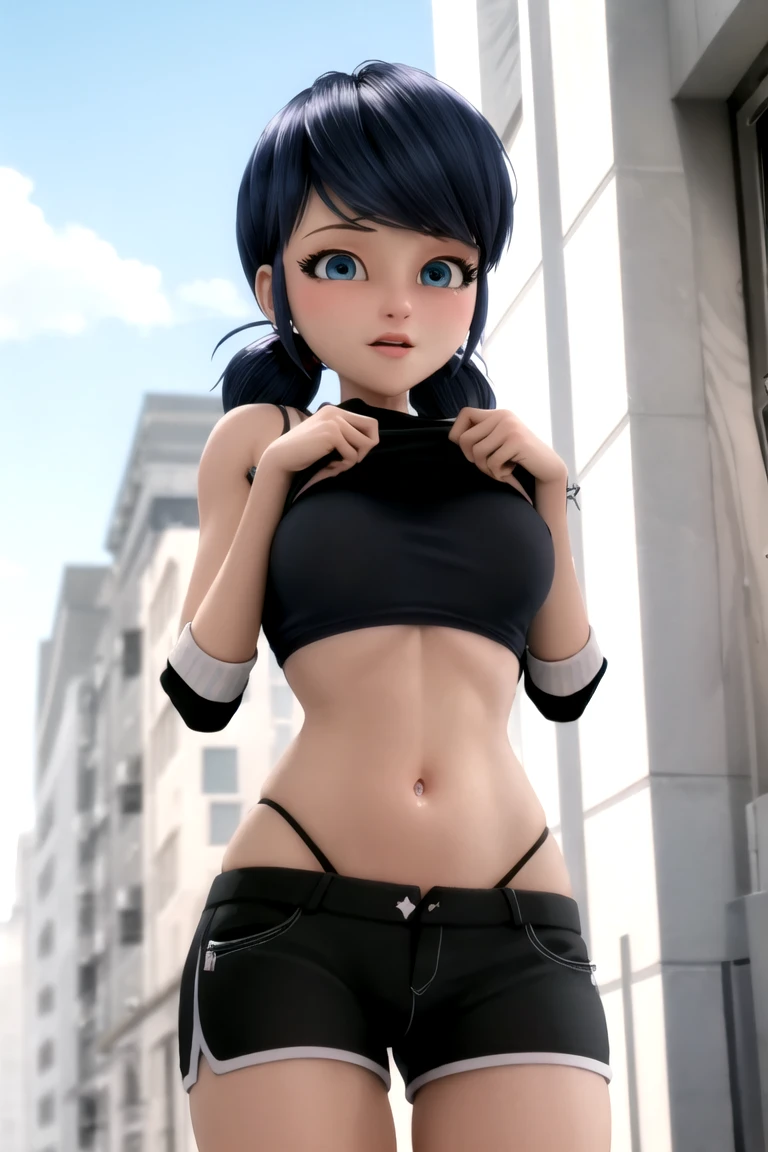 {{{{{{{{  2d/3d hybrid, unreal Engine, cel-shaded animation,  masterpiece, hdr, 4k, ray tracing detailed background, amazing quality, incredibly aesthetic, incredible sharp absurdres, incredibly sharp gradients, deep highlights,  {{connie maheswaran}}, sensualcore,  hyper stylistic, Raw sensuality, fabric texture, sensuous angle, skin indentations, flowing emotions }}}}}, { very darkskin,, age 25, photoshoot in a club, dancing, strong, attractive, perfect},  sensous open back bodysuit, micro shorts star back pockets, beret, "flirty fighter " text along chest , "heart☆berry" stomach tattoo,  teasing, perfect body, square-shaped figure, wide heart hips, perfect black eyes, perfect face, perfect hands, perfect charm, mischievous prankster, impact frame, motion lines, details, , cool tones, rich atmospheric shading, sensual shadowing, Life size body, dynamic angle, dynamic pose,  dynamic perspective, dynamic Line of action, dynamic scenery, atmospheric lighting, Cinematography, 